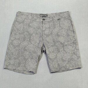 Travis Mathew Shorts Men's 36 Gray Go Fish Performance Golf Casual